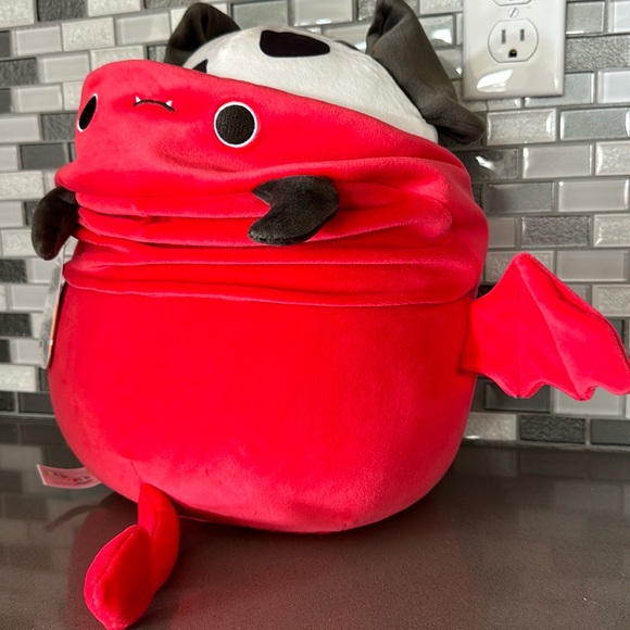 Squishmallow DUSTIN THE DALMATIAN Dante The Demon Costume 12” Halloween 2023 NEW - Picture 10 of 16